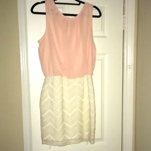 Pink & White Tight Bottom Loose Top Dress